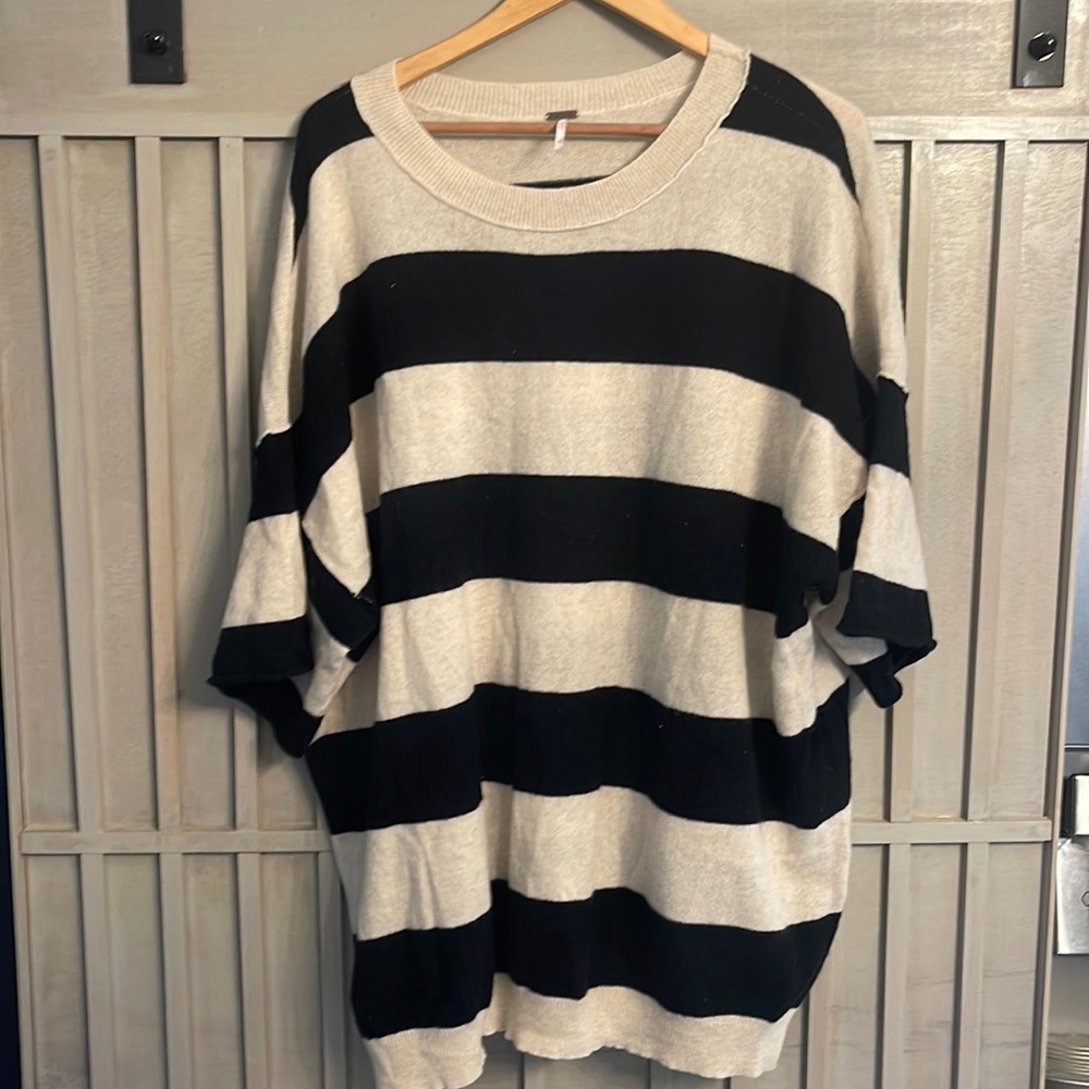 Free people, cashmere sweater, short sleeve top oversized xl